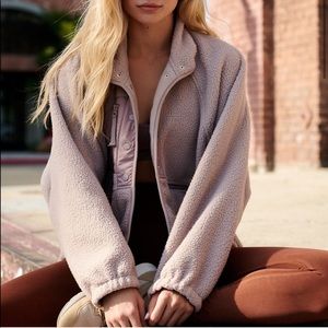 Free People hit the slopes fleece jacket